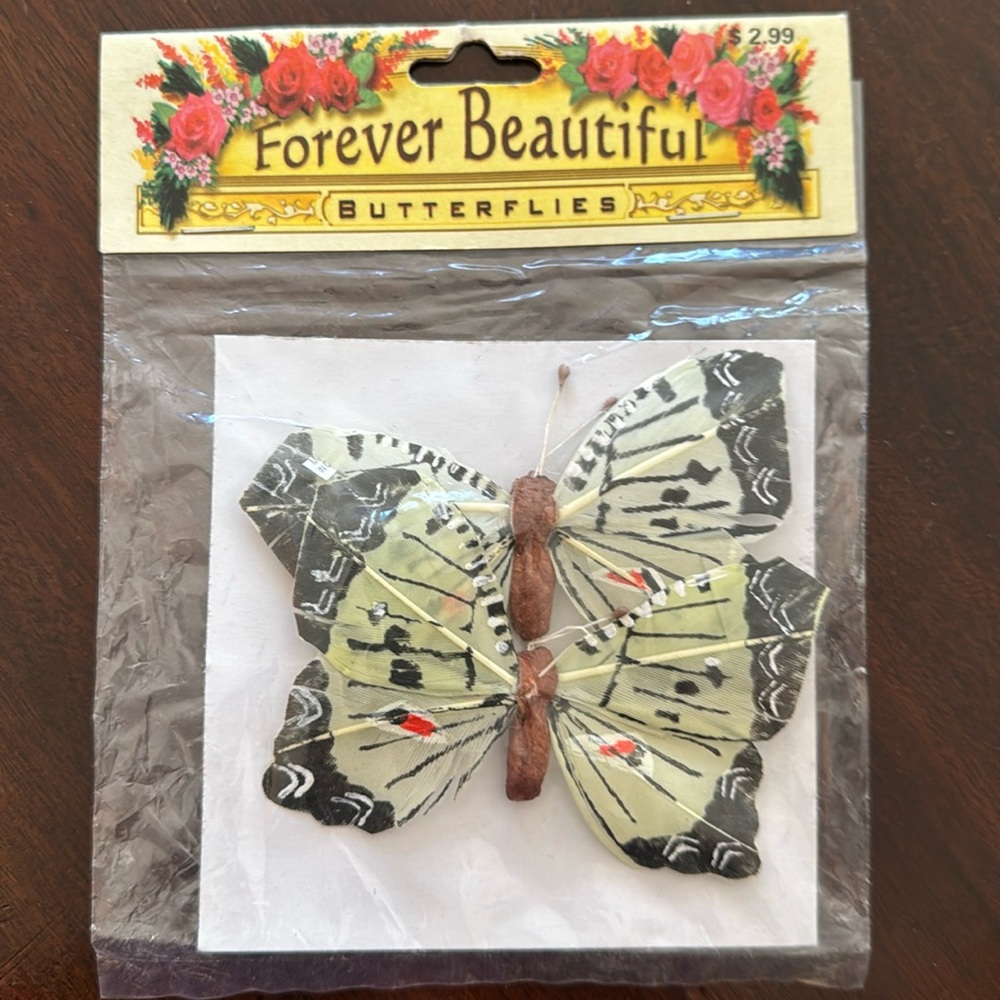 Forever Beautiful feather Butterfly Ornaments butterflies Brand new in package